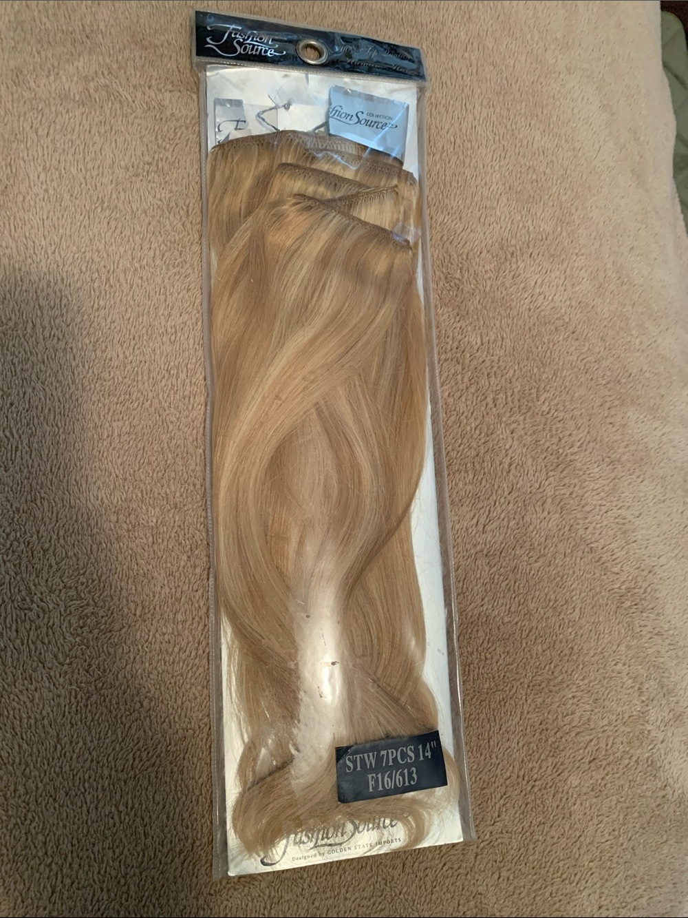 14" Blonde Clip-In Hair Extensions - F16/613